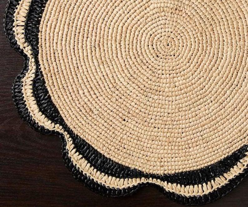 Raffia Woven Placemat - Handmade Raffia Table Mats, Eco-Friendly Natural Fiber Decor, Perfect for Garden Party & Dining Table Payton James