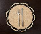 Raffia Woven Placemat - Handmade Raffia Table Mats, Eco-Friendly Natural Fiber Decor, Perfect for Garden Party & Dining Table Payton James