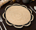 Raffia Woven Placemat - Handmade Raffia Table Mats, Eco-Friendly Natural Fiber Decor, Perfect for Garden Party & Dining Table Payton James