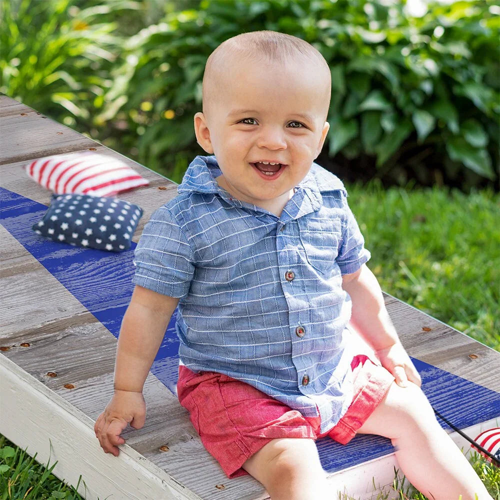 Blue Arrow - Cornhole Board Wrap - Set of 2 Lone Star Art