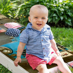 Blue Car - Cornhole Board Wrap - Set of 2 Lone Star Art