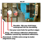 Blue Car - Cornhole Board Wrap - Set of 2 Lone Star Art