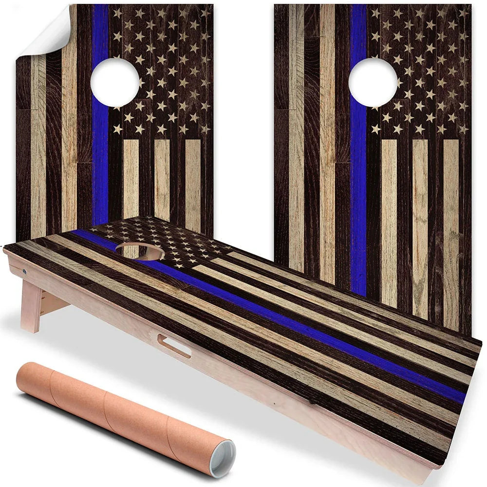 Police Support - Cornhole Board Wrap - Set of 2 Lone Star Art