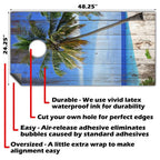 Sand and Blue Sky - Cornhole Board Wrap - Set of 2 Lone Star Art