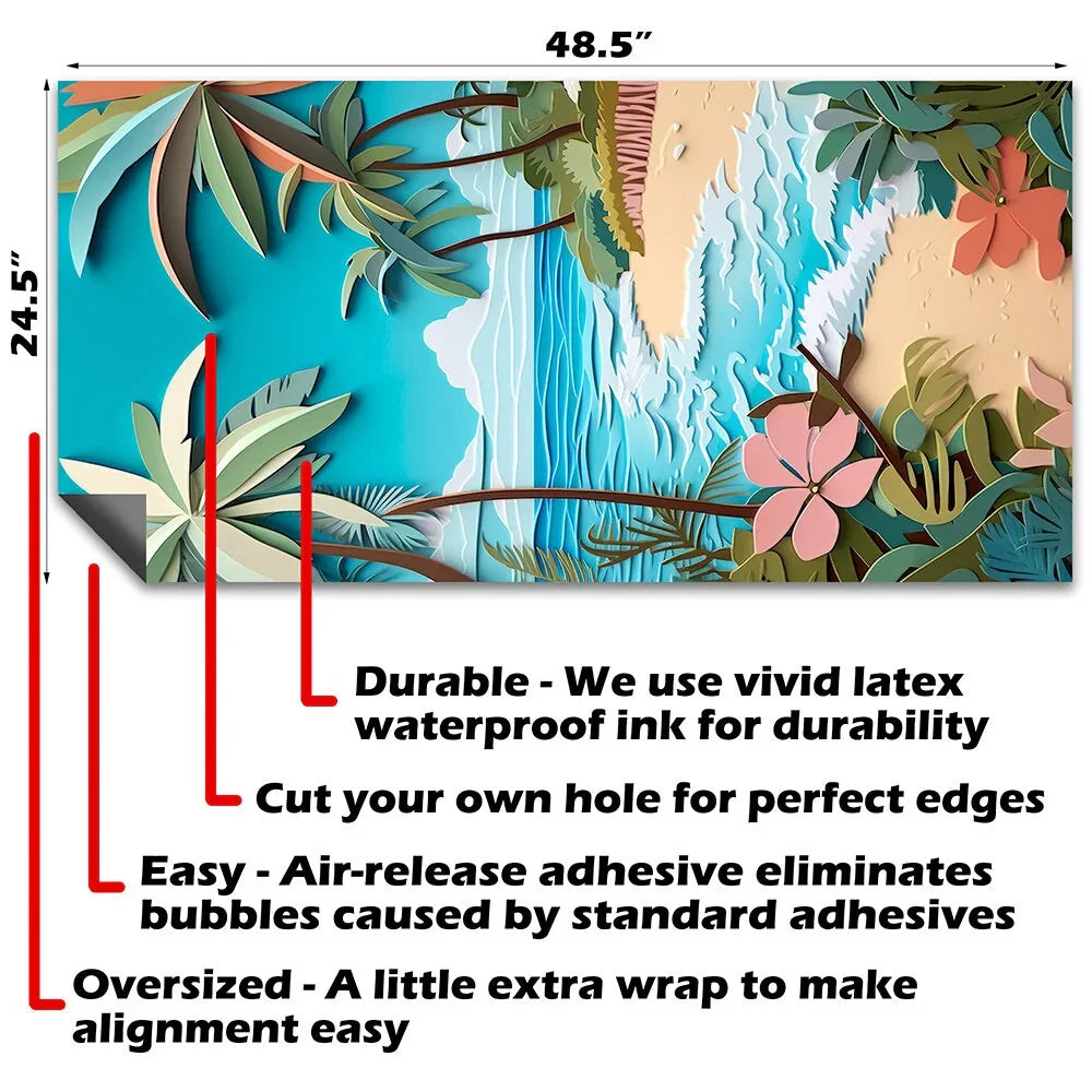 Beach Dreams - Cornhole Board Wrap - Set of 2 Lone Star Art