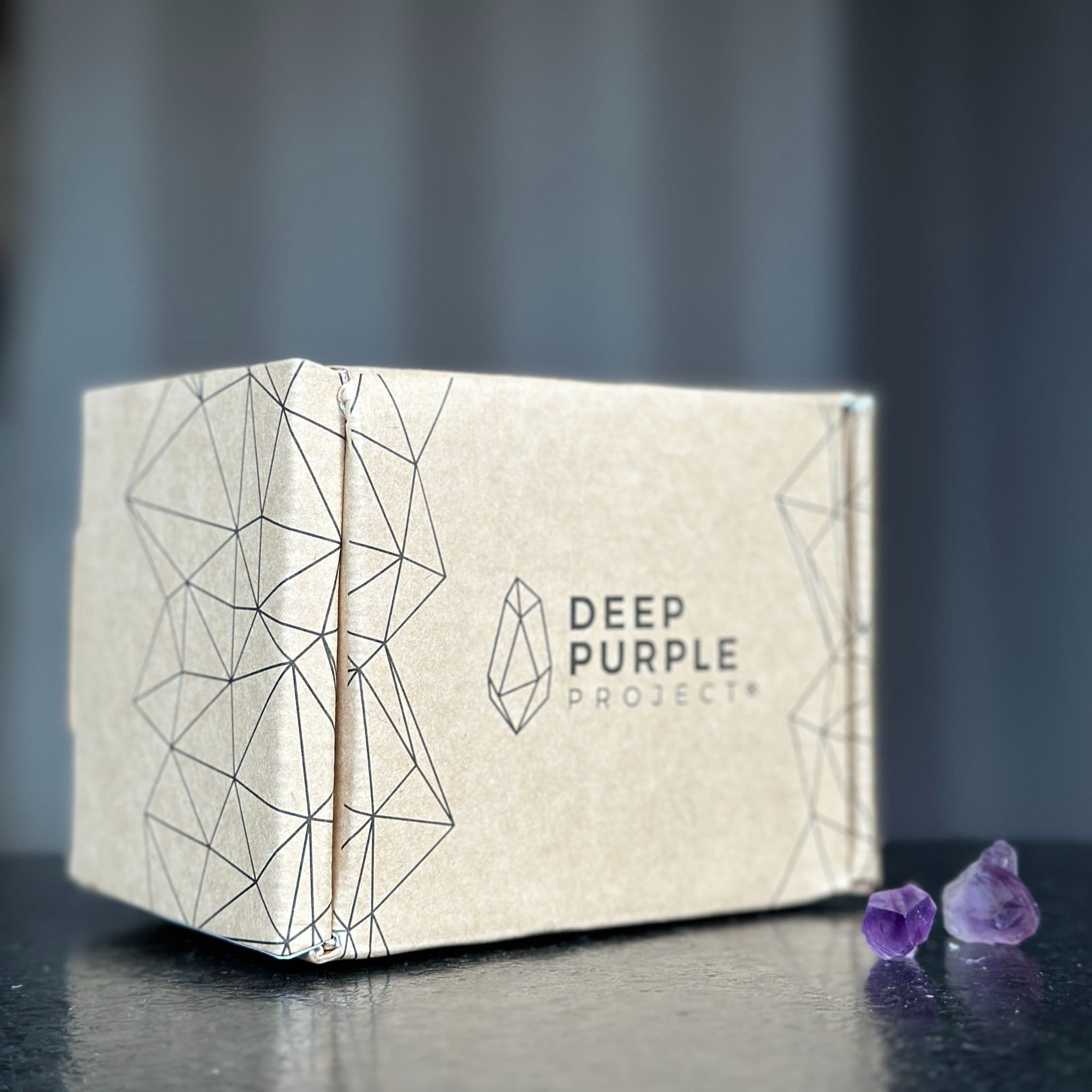 Beaded Garland with Tassels made from Merino Wool and Stalactite Crystal, One of a kind decor piece, Boho Beads for Coffee Table DeepPurpleProject