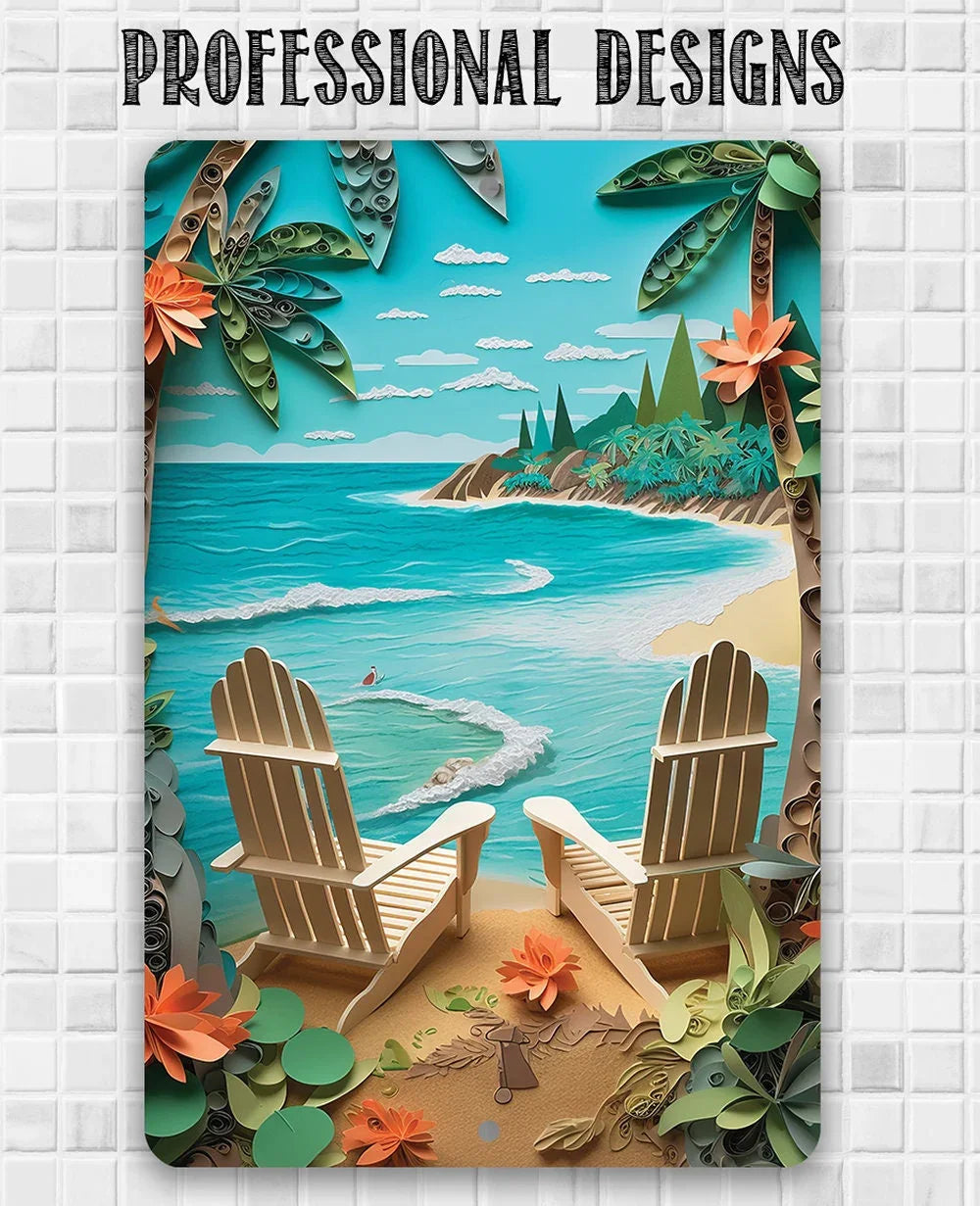 Beach Dreams - Metal Sign Lone Star Art