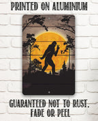 Big Foot in the Woods Peace Sign - Metal Sign Lone Star Art