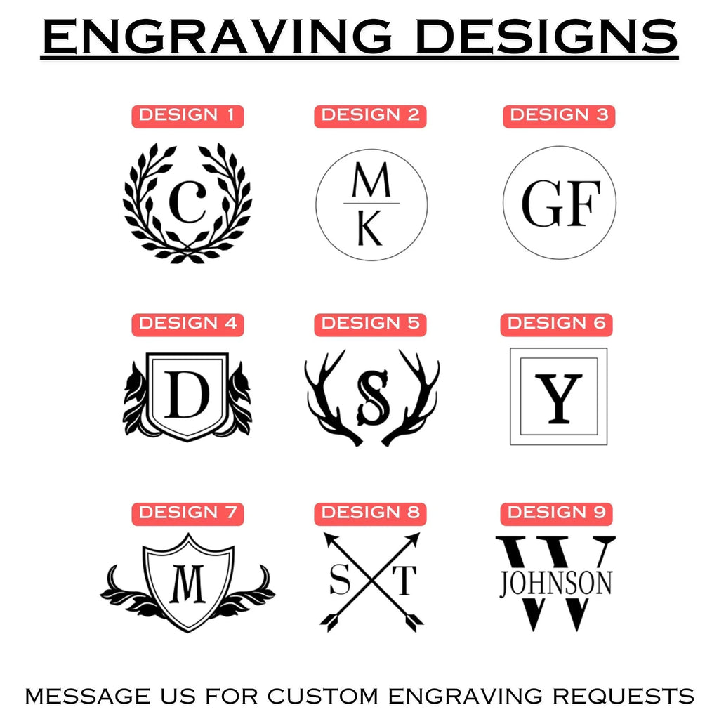 Bourbon Flight Board with Custom Engraving Luigi's Wood Shop