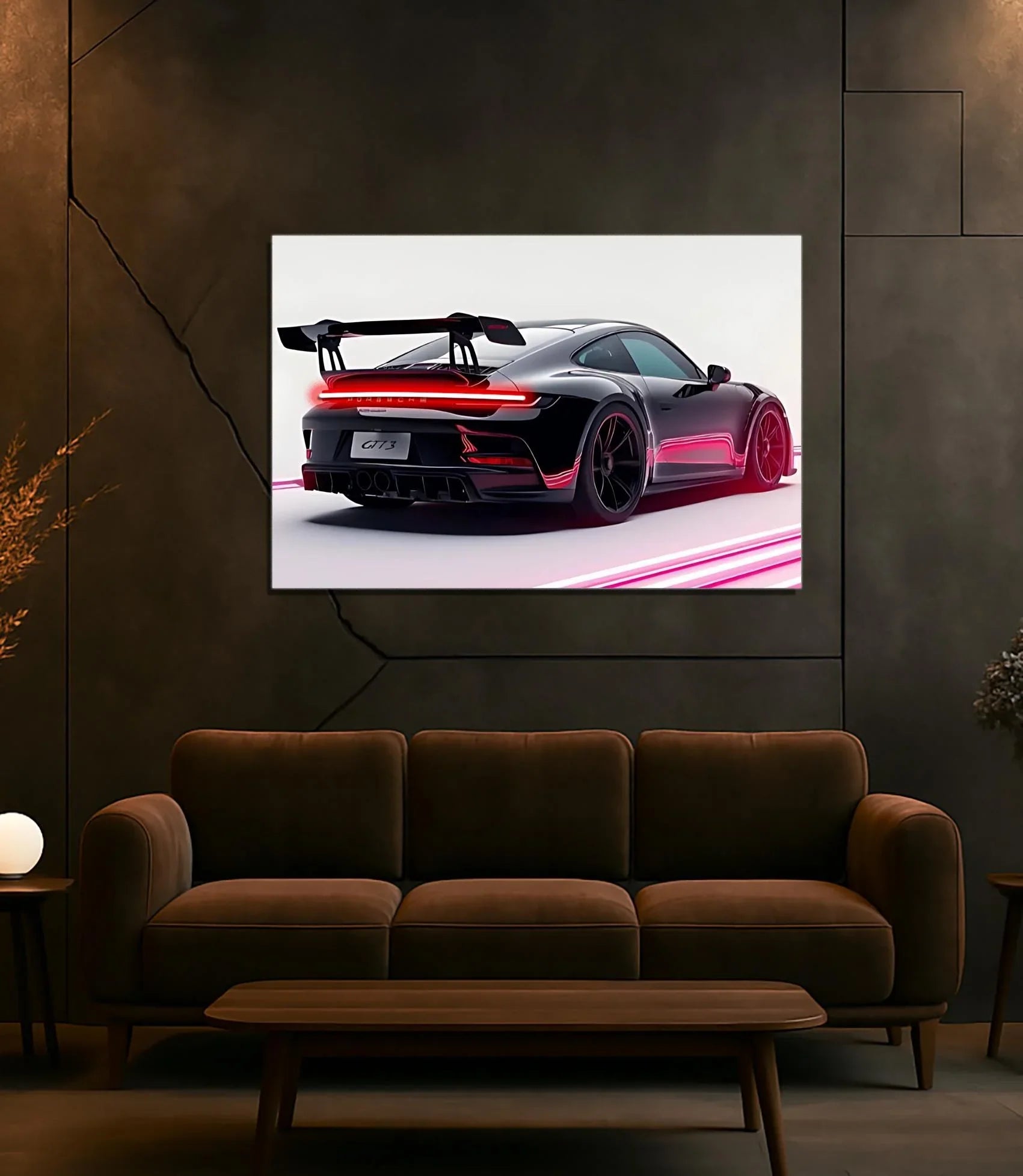 Acrylic UV Printed LED Car Poster – Backlit Neon Wall Decor Peony Atelier