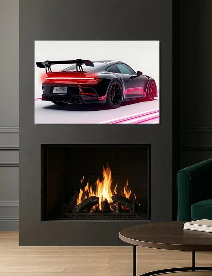 Acrylic UV Printed LED Car Poster – Backlit Neon Wall Decor Peony Atelier