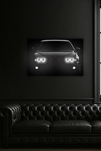 UV‑Printed Plexiglass Classic Sport Car Front Art with LED Halo Peony Atelier