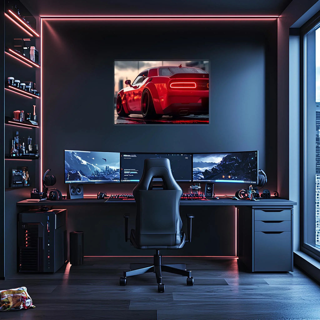 Acrylic UV‑Printed Car Poster with Integrated Neon LED Lighting Peony Atelier