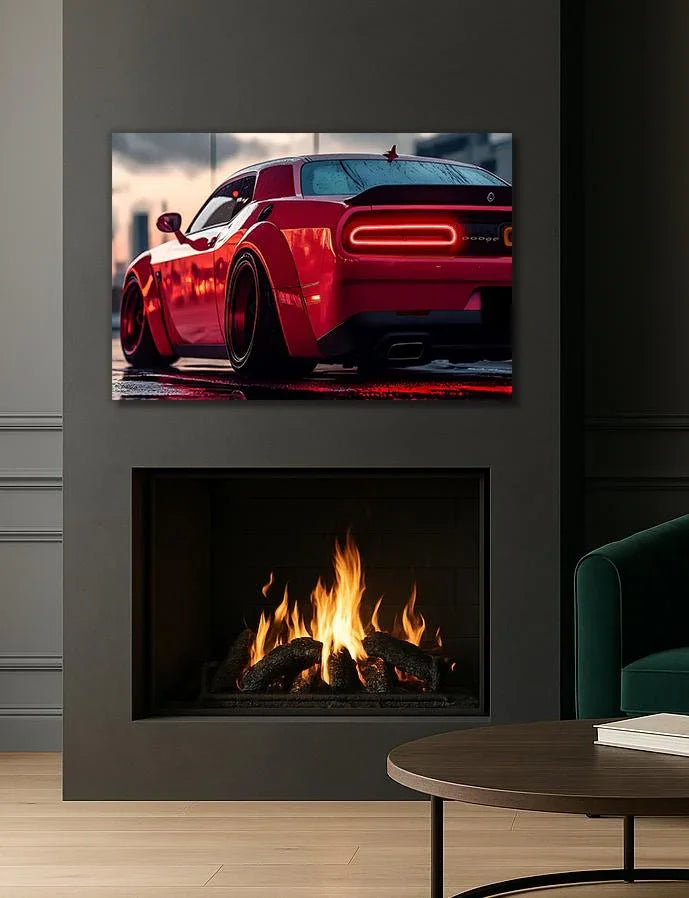 Acrylic UV‑Printed Car Poster with Integrated Neon LED Lighting Peony Atelier