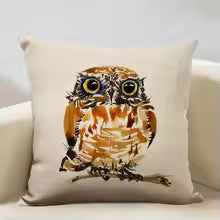 Watercolor Owl Print Cushion Cover House Of Avana