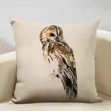 Watercolor Owl Print Cushion Cover House Of Avana