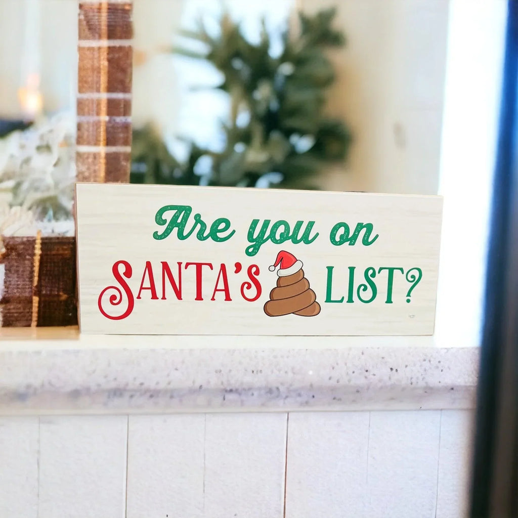 Santa's 💩 List Sign Gia Roma