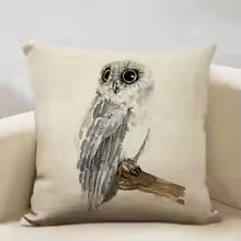 Watercolor Owl Print Cushion Cover House Of Avana