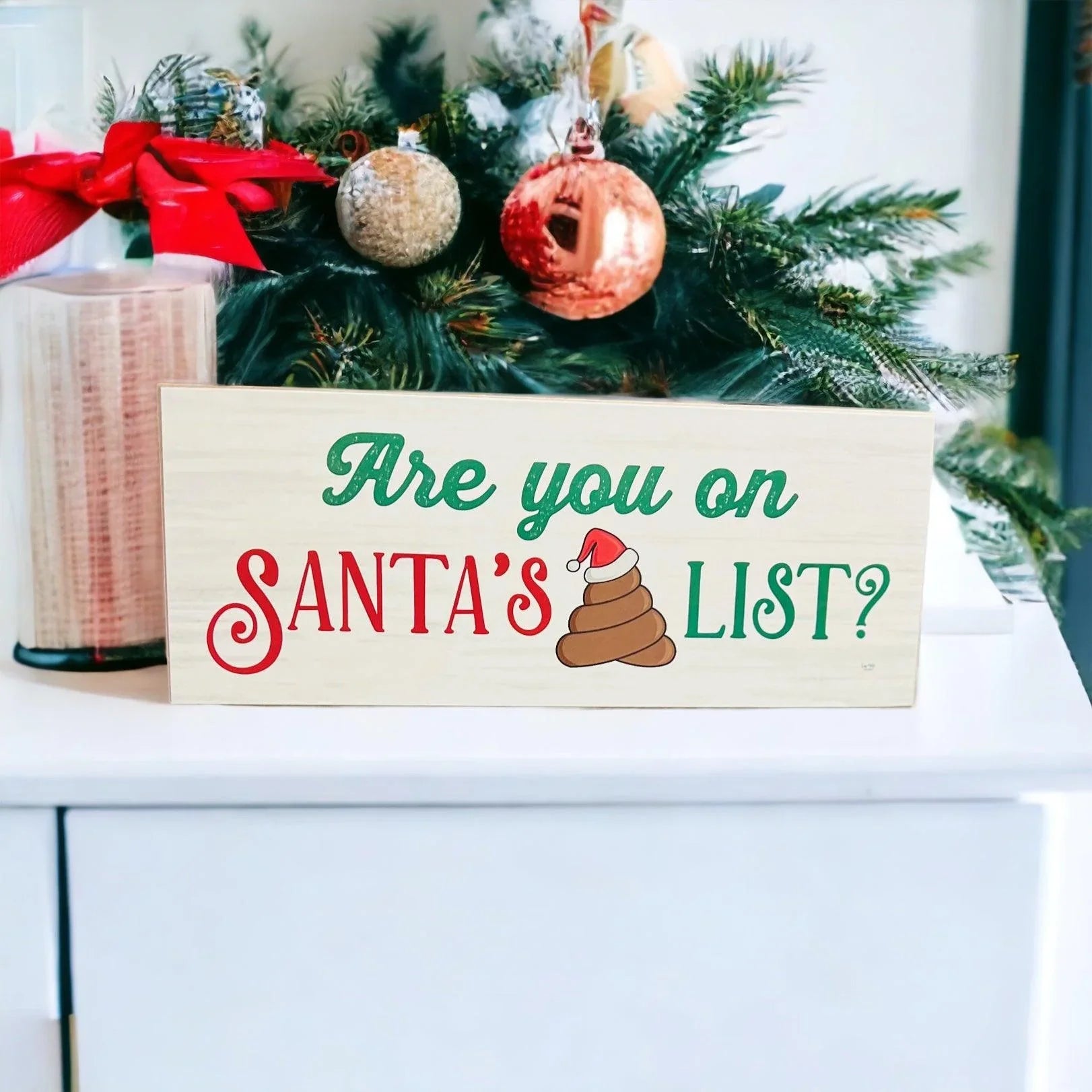 Santa's 💩 List Sign Gia Roma