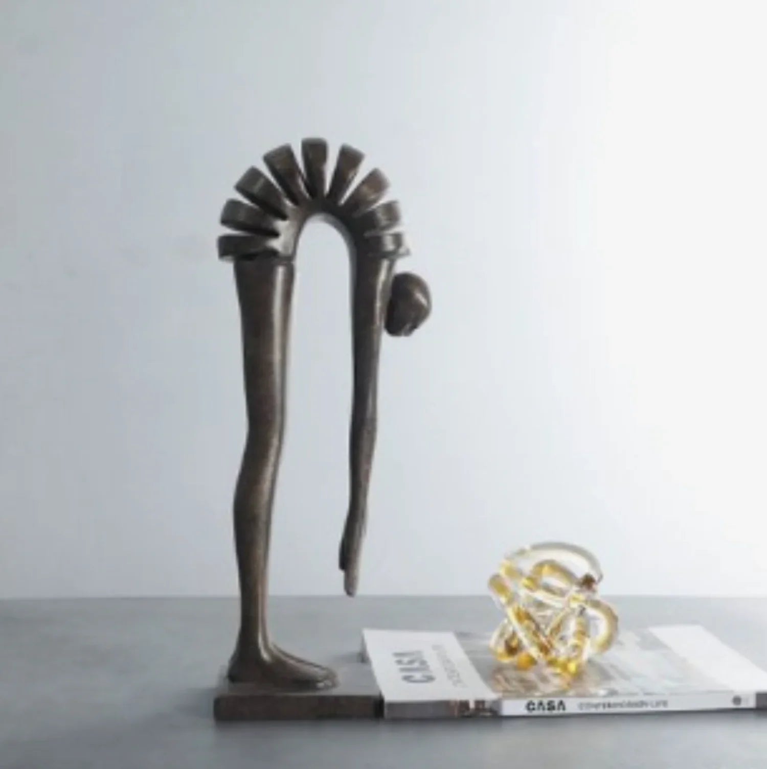 Modern Artistic Bending Human Sculpture