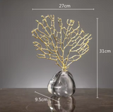 Crystal Golden Coral Handmade Decor | House of Avana