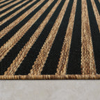 In- & Outdoor Rug Captera with Minimalistic Line Pattern in Nature Beige RugYourHome