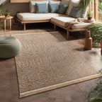 In- & Outdoor Rug Cologne with Bohemian Aztec Pattern in Beige RugYourHome