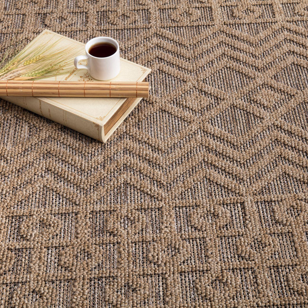 In- & Outdoor Rug Cologne with Bohemian Aztec Pattern in Beige RugYourHome