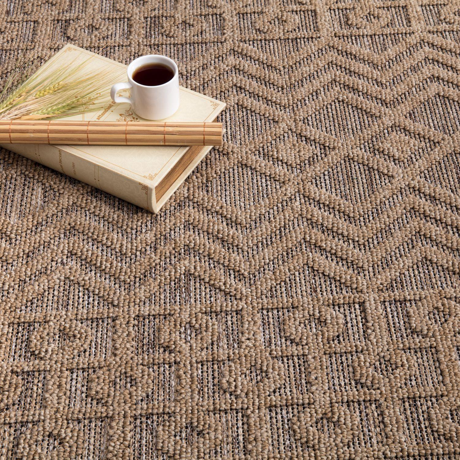 In- & Outdoor Rug Cologne with Bohemian Aztec Pattern in Beige RugYourHome