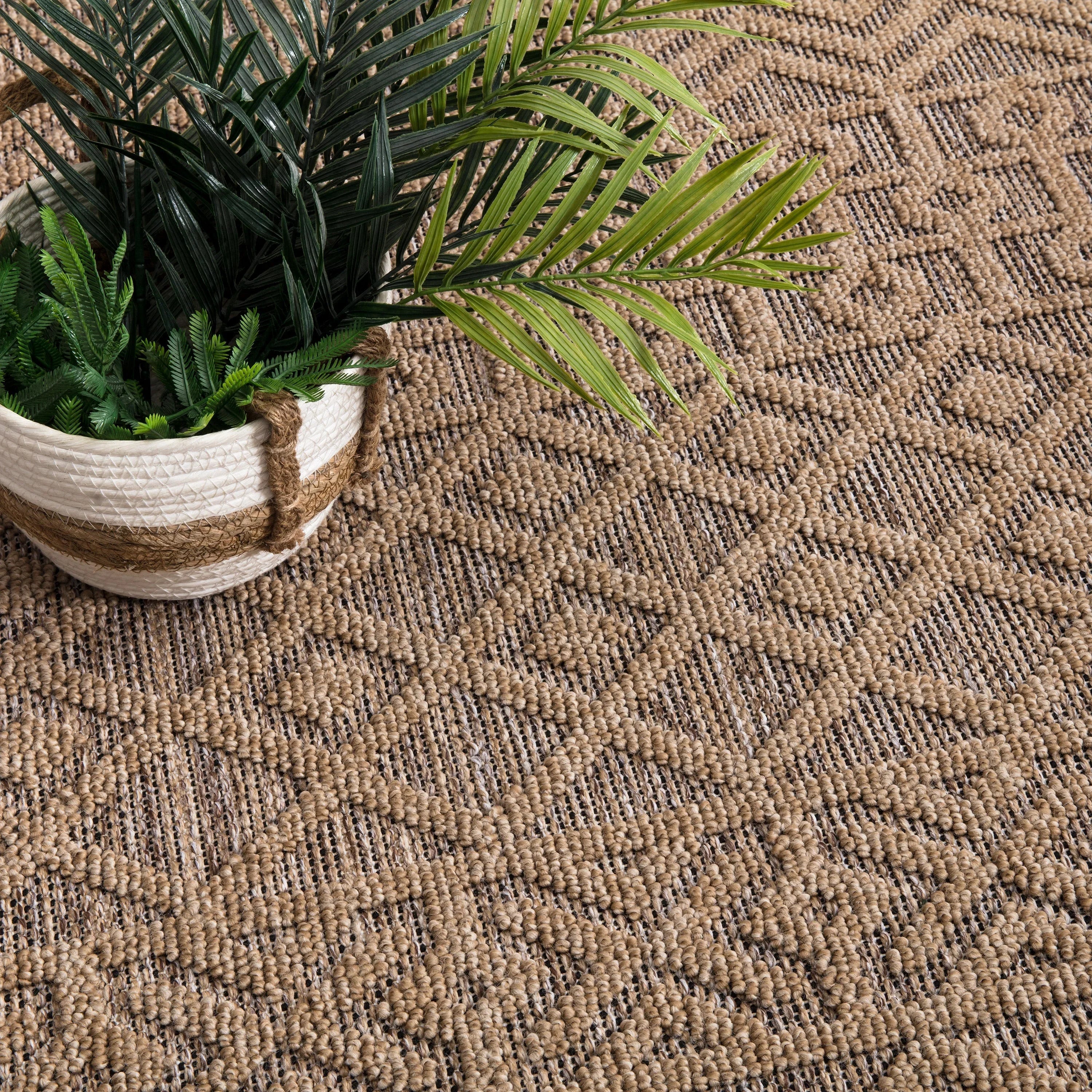 In- & Outdoor Rug Cologne with Bohemian Aztec Pattern in Beige RugYourHome