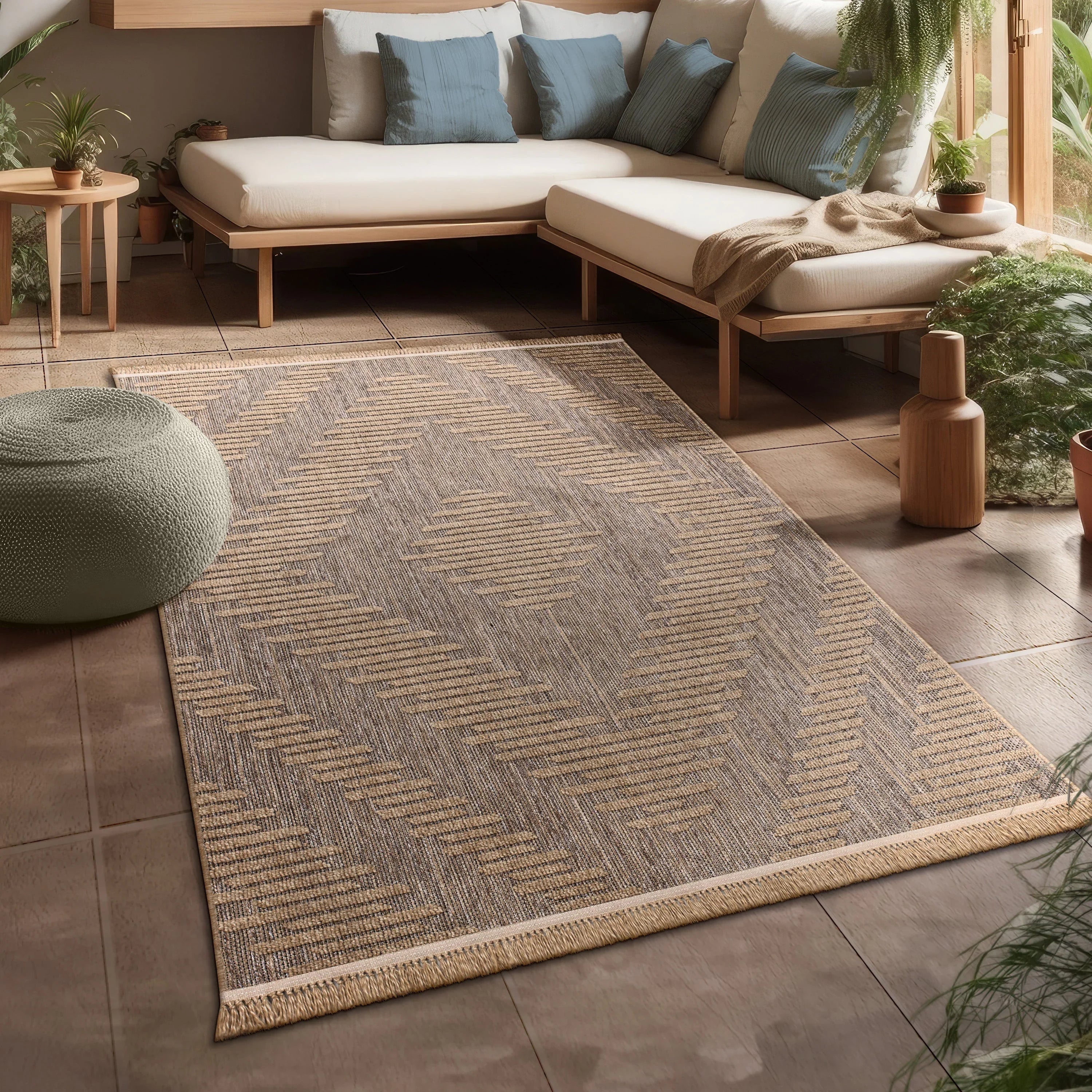 In- & Outdoor Rug Cologne with Bohemian Diamond Pattern RugYourHome