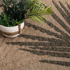 In- & Outdoor Rug Cologne with Modern Leaf Design in Beige RugYourHome