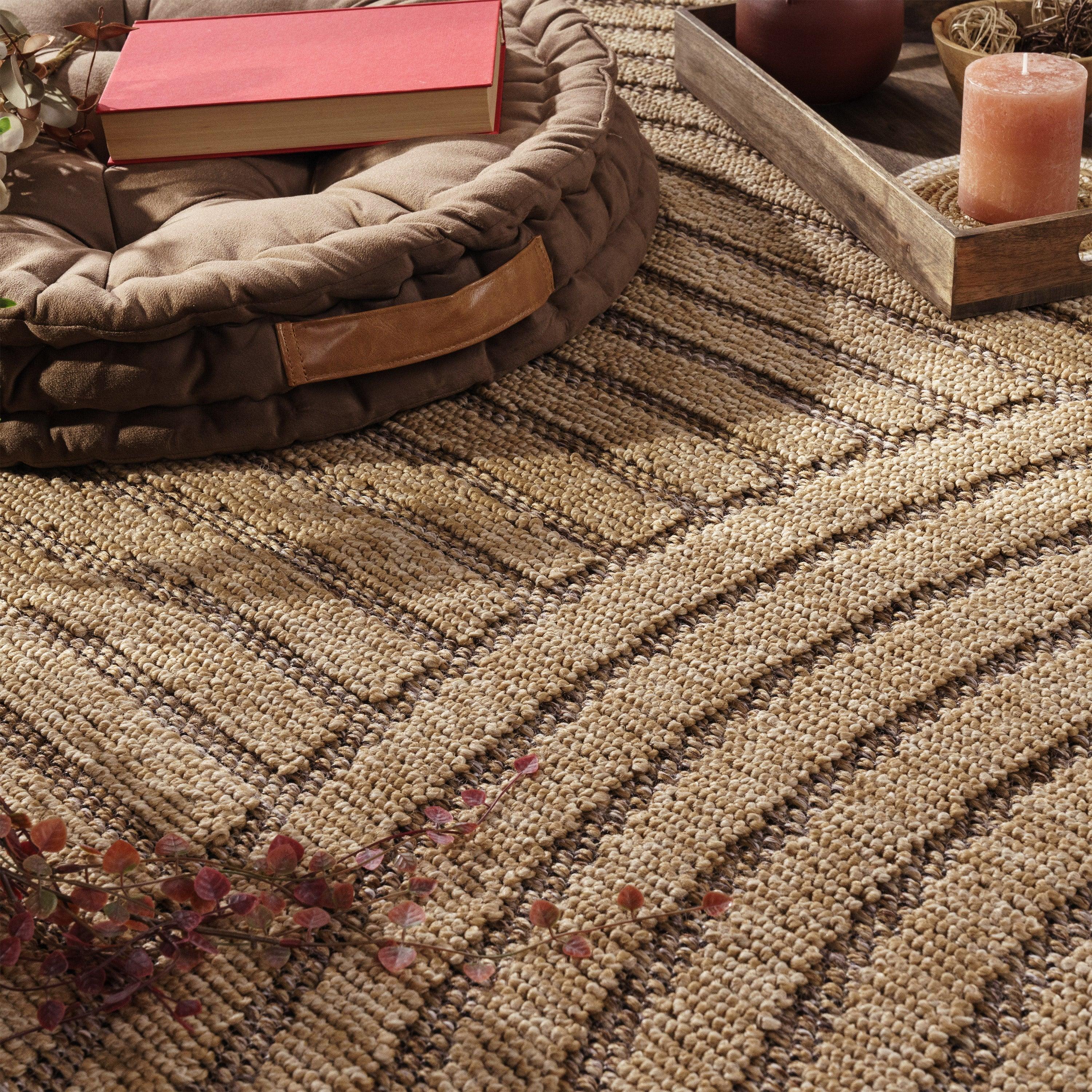 In- & Outdoor Rug Cologne with Modern Lines & Circles in Beige RugYourHome
