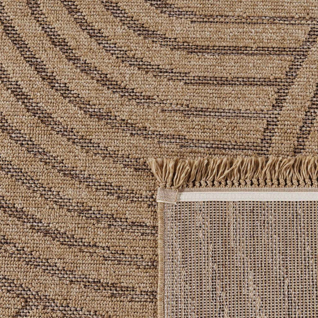In- & Outdoor Rug Cologne with Modern Lines & Circles in Beige RugYourHome