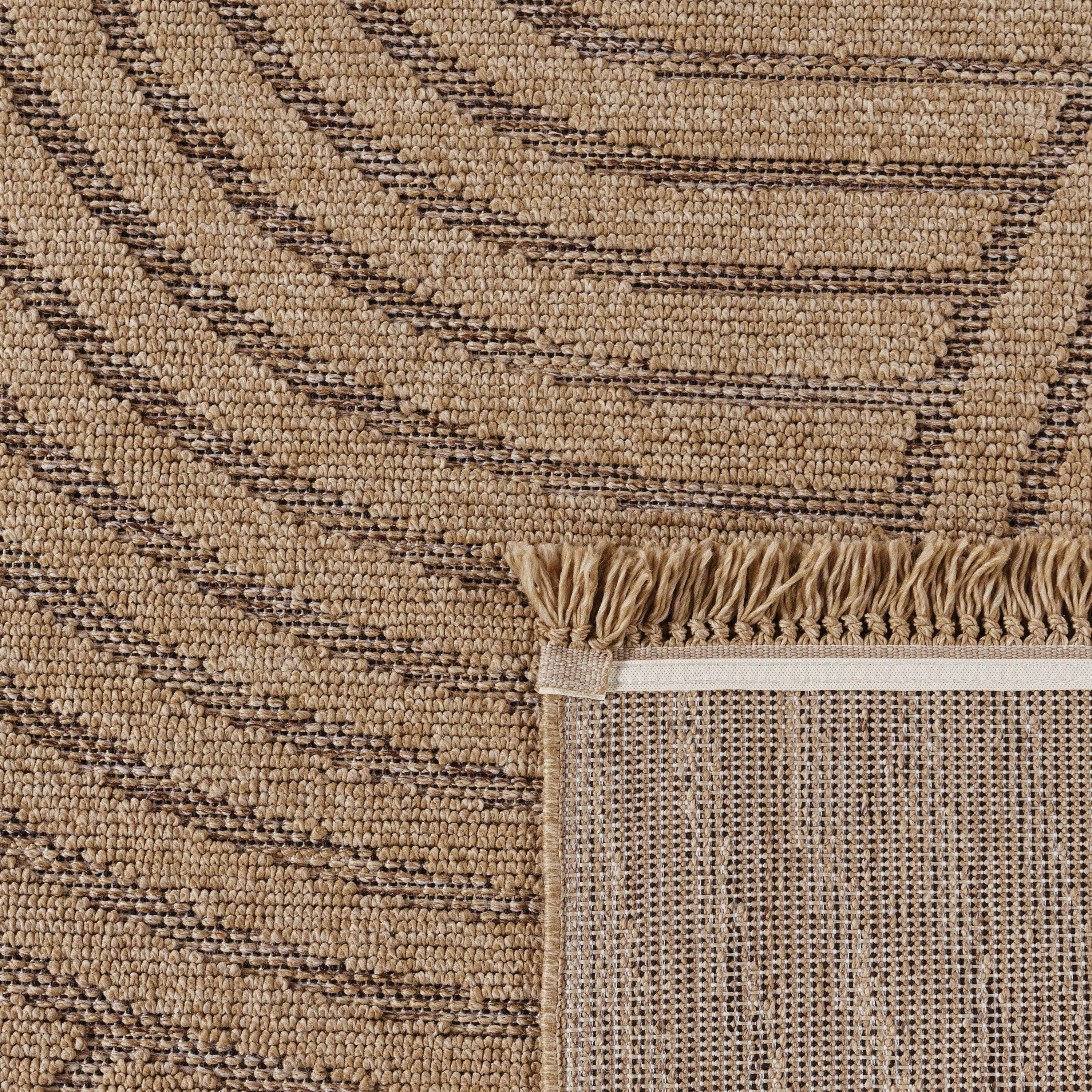 In- & Outdoor Rug Cologne with Modern Lines & Circles in Beige RugYourHome