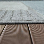 In- & Outdoor Rug Marrakesh Carved Design - Aqua Blue RugYourHome