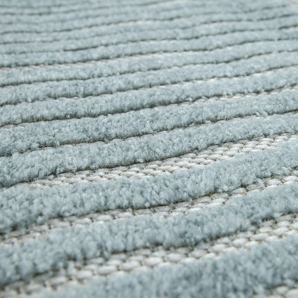 In- & Outdoor Rug Marrakesh Carved Design - Aqua Blue RugYourHome