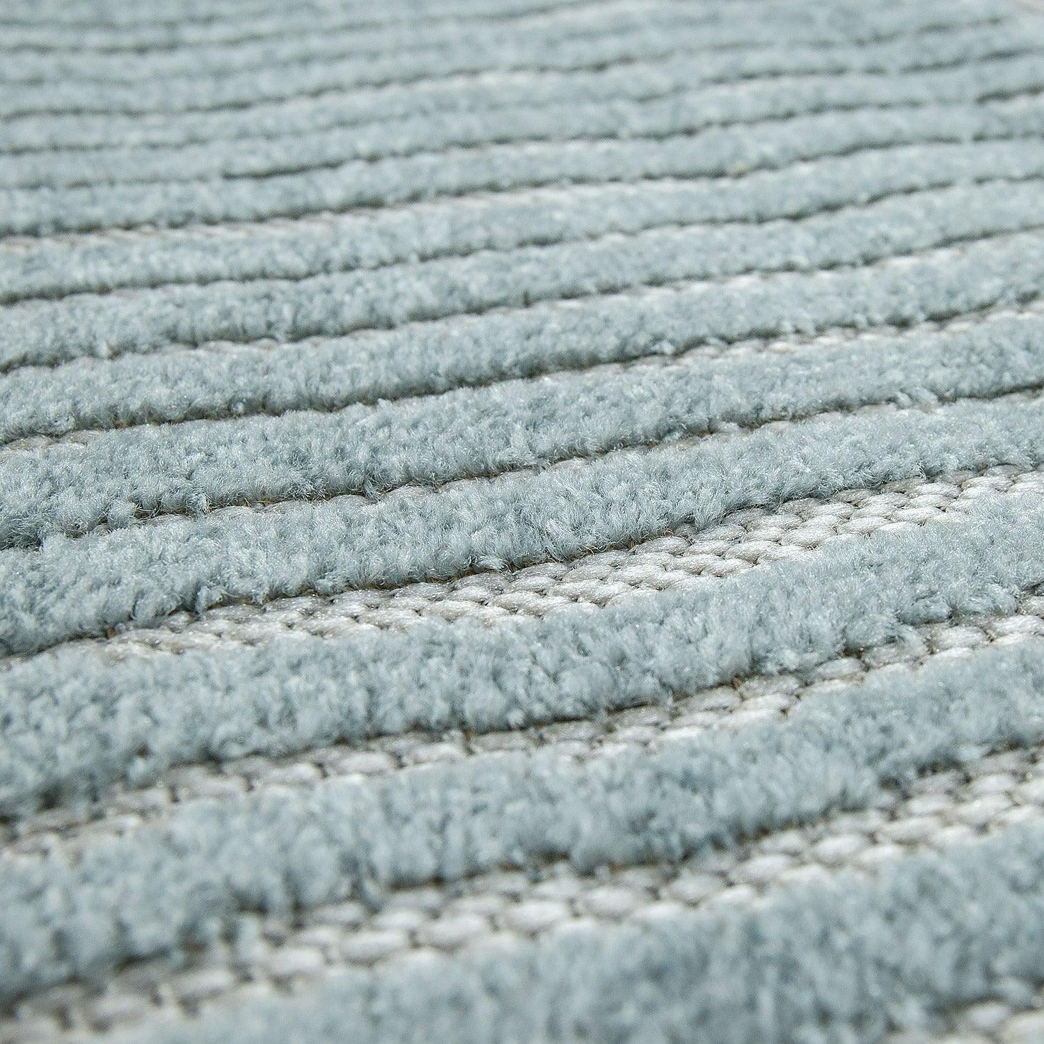 In- & Outdoor Rug Marrakesh Carved Design - Aqua Blue RugYourHome