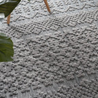 In- & Outdoor Rug Marrakesh High/Low Effect Trellis in Anthracite RugYourHome