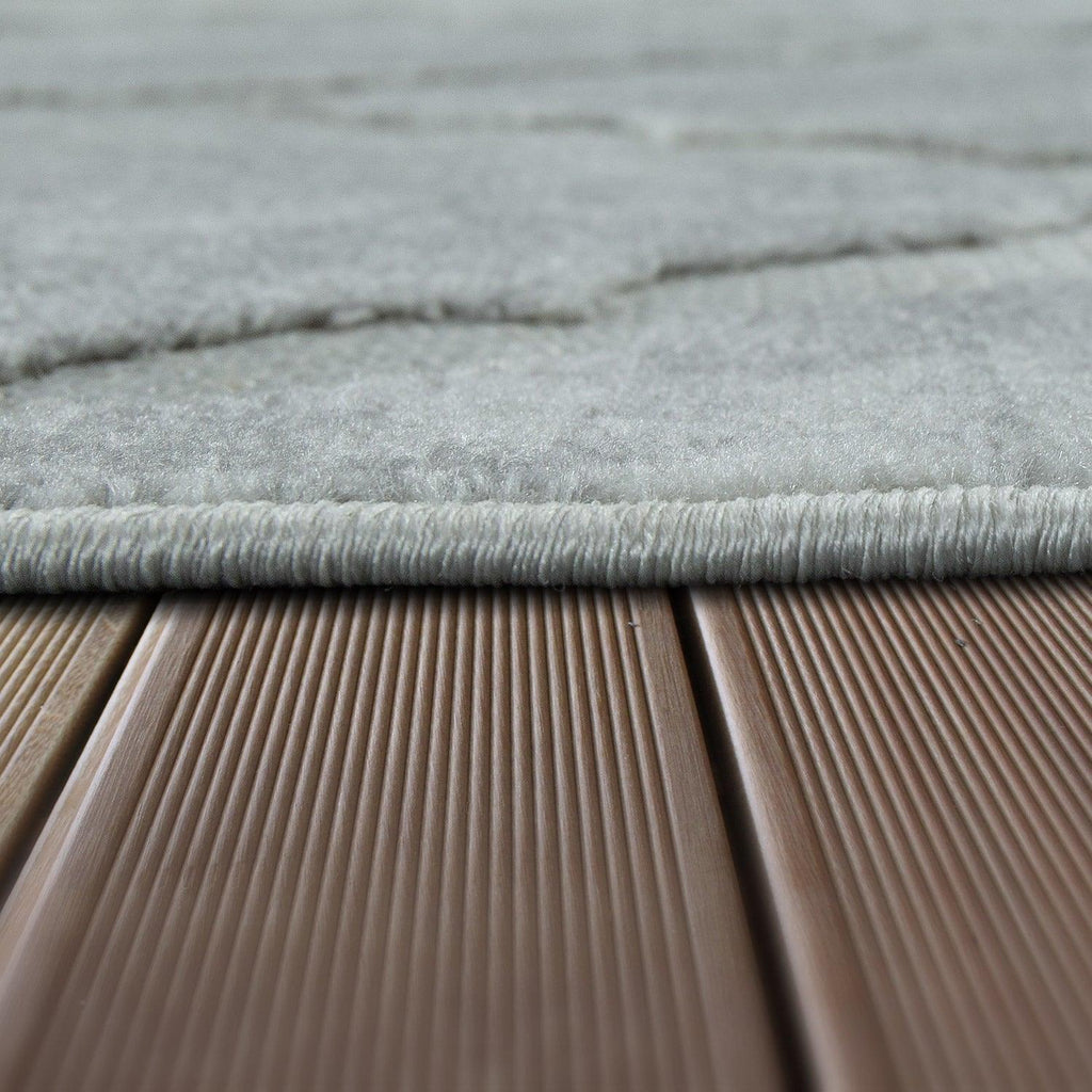 Outdoor Rug Marrakesh Moroccan Diamond Pattern - Light-Grey RugYourHome