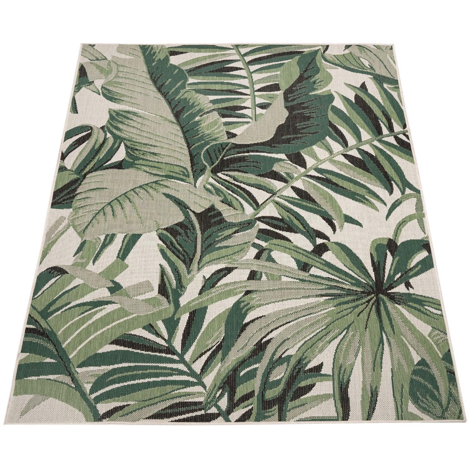 In- & Outdoor Rug Ostende for Patio Jungle Design - Green Beige RugYourHome
