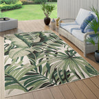 In- & Outdoor Rug Ostende for Patio Jungle Design - Green Beige RugYourHome