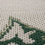 In- & Outdoor Rug Ostende Jungle Leaves - Cream Green, detail shot - House Of Avana