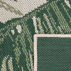 In- & Outdoor Rug Ostende Jungle Leaves - Cream Green, top view - House Of Avana