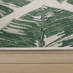In- & Outdoor Rug Ostende Jungle Leaves - Cream Green RugYourHome
