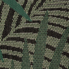 Outdoor Rug Ostende Tropical Palm Leaves - Black Green RugYourHome