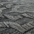 In- & Outdoor Rug Marrakesh Moroccan Ornaments - Dark Grey RugYourHome