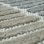 In- & Outdoor Rug Marrakesh Carved Design - Brown Blue RugYourHome