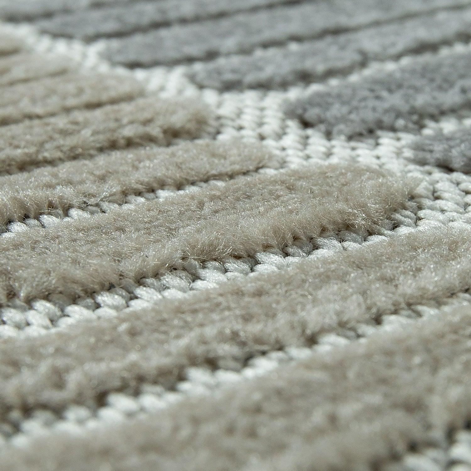 In- & Outdoor Rug Marrakesh Carved Design - Brown Blue RugYourHome