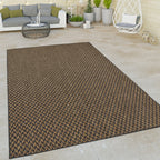Indoor & Outdoor Rug Captera Herringbone Design in Brown RugYourHome